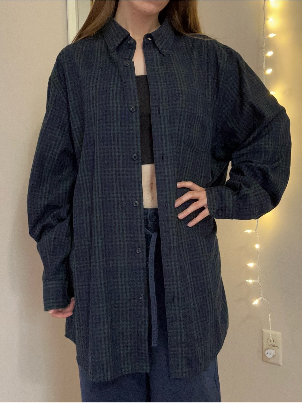 Green and Blue Gingham Button Down Shirt - Picture 3 of 7